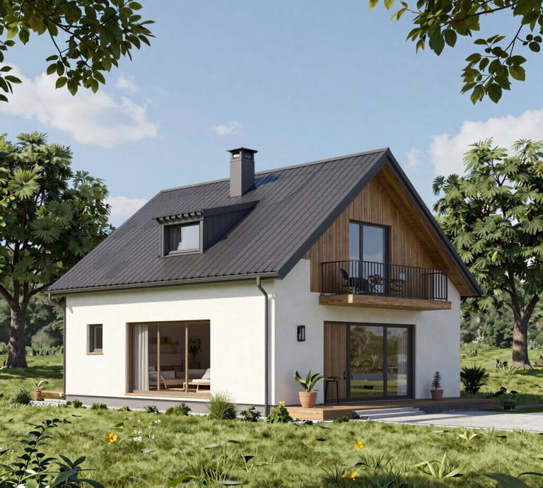 Une belle maison isolée avec des panneaux Thermimmo 