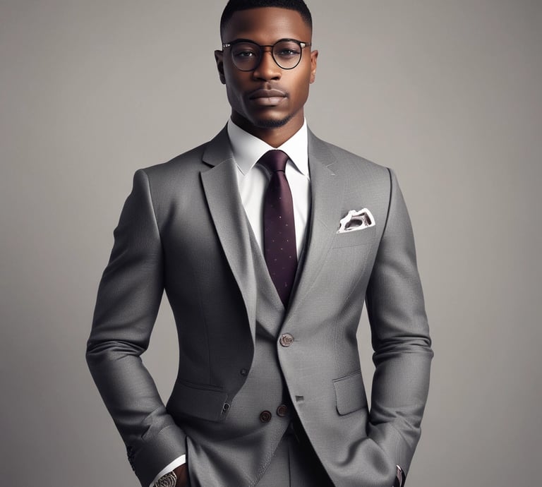 A sleek, high-contrast portrait of a confident executive in a tailored suit, with subtle digital enhancements highlighting their features.