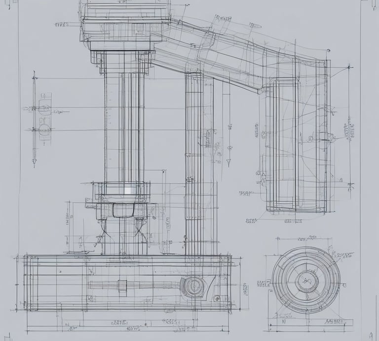A skilled engineer working on a SolidWorks 3D model of an industrial machine in a bright workshop.