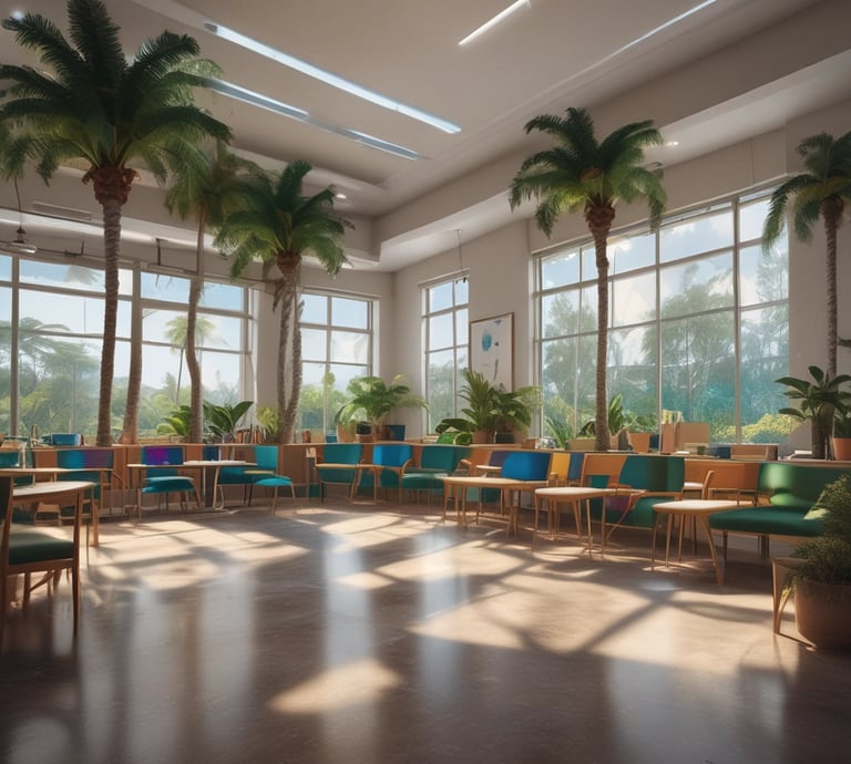 A confident white male professional in his 30s, engaged with futuristic digital interfaces in a sleek virtual environment.