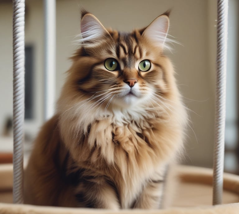 Close-up of soft pet beds arranged in a cozy corner with blankets.
