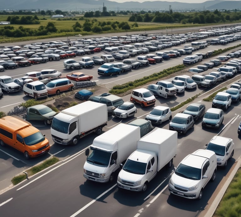 A sleek dashboard displaying real-time fleet tracking and maintenance alerts on a tablet.