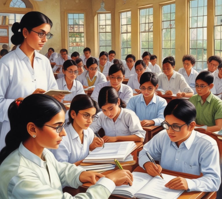 Colorful digital icons representing physics, chemistry, and biology chapters for class 9.