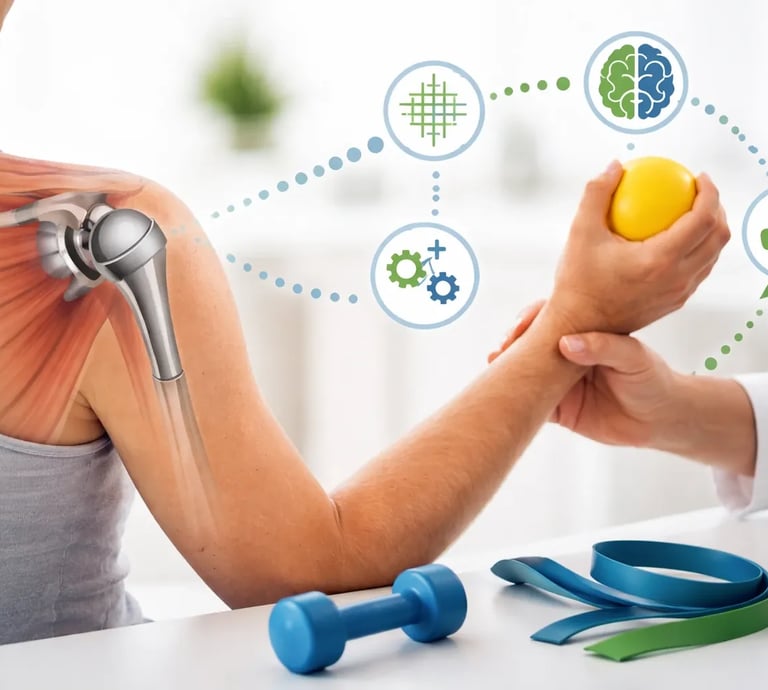 Riabilitazione post protesi di spalla a Terni con recupero neuromuscolare