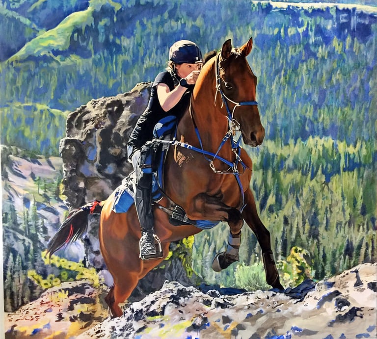 Mollie & Mack, 70" x 64" Acrylic on canvas, 2023