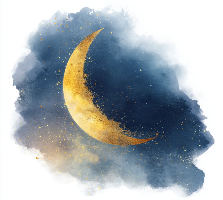 Une aquarelle de la lune