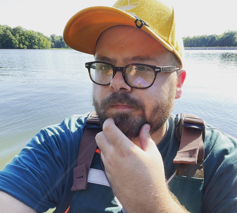 An image of Cole Purdy on a lake.
