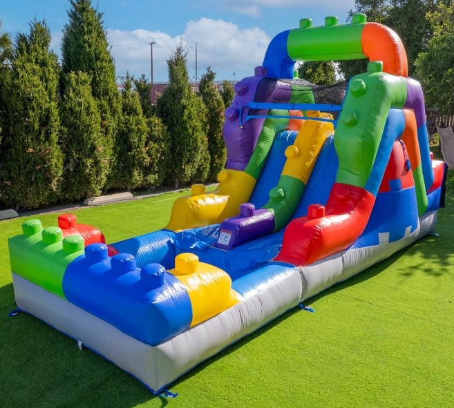 Block Party Double Slide. Dry, Wet with Pool or Ball Pit. Bookings 832-216-8423