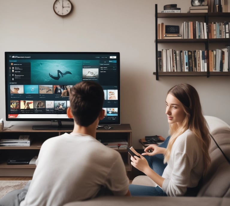 A modern office setting showcasing a team working on VPN technology.