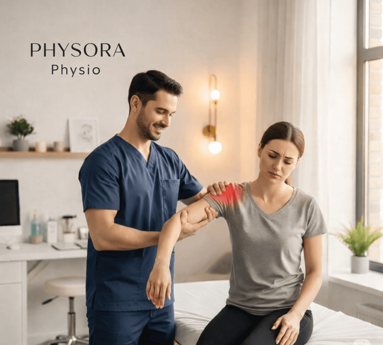 Sports injury physiotherapy treatment focusing on shoulder rehabilitation and mobility