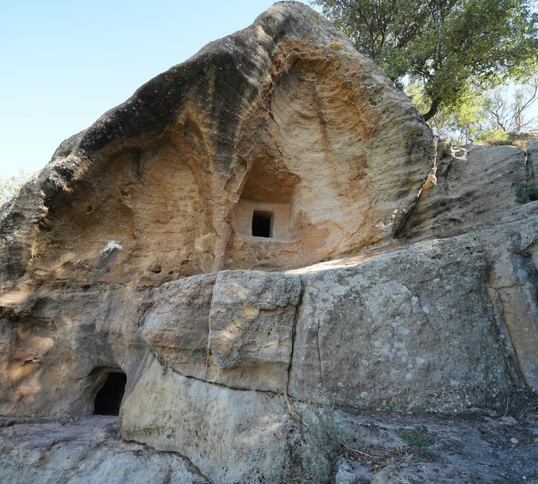 a cave in a cave with a cave in the background