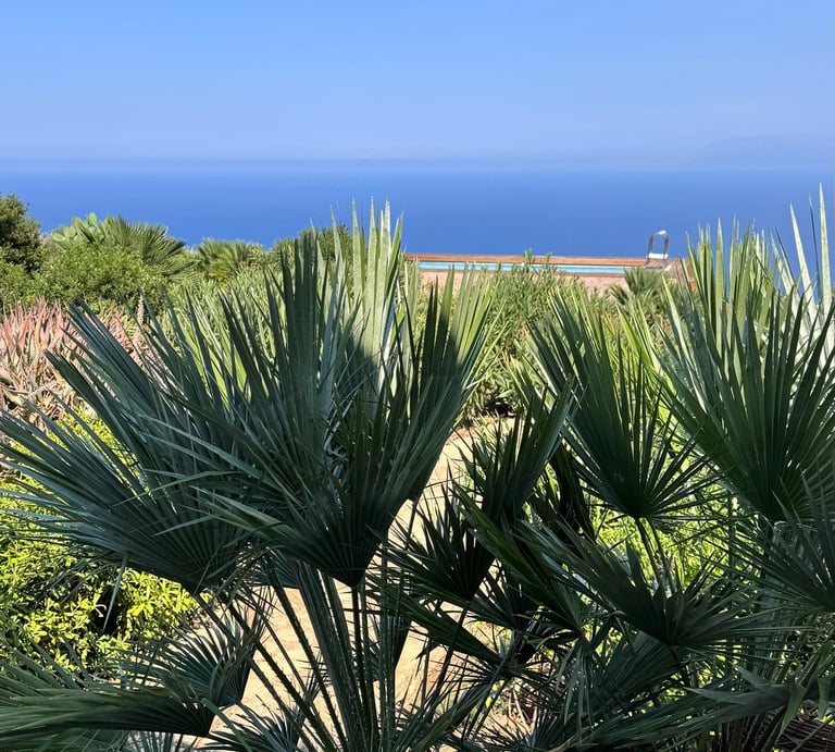 corner of the house with sea view