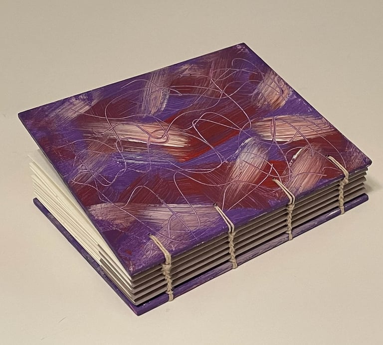 Coptic Binding with painted cover