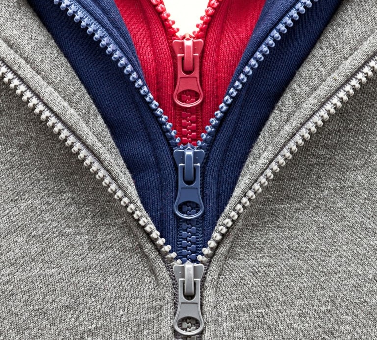 Rongzhiyue: Zippers on clothing