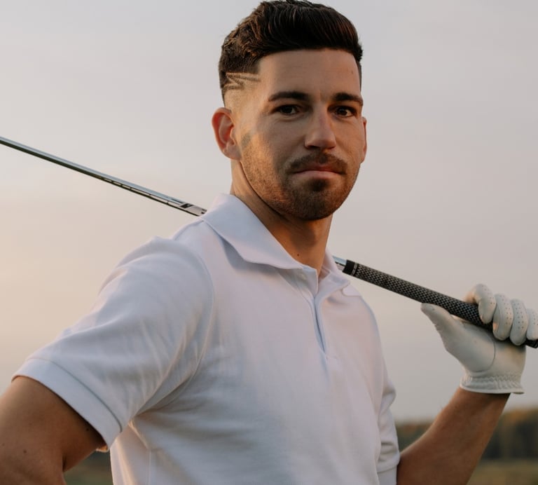 Rongzhiyue: Golfer with golf club
