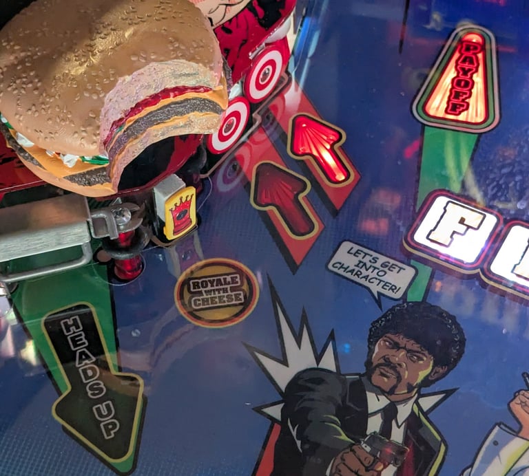 a pinball game with a Big Kahuna Burger