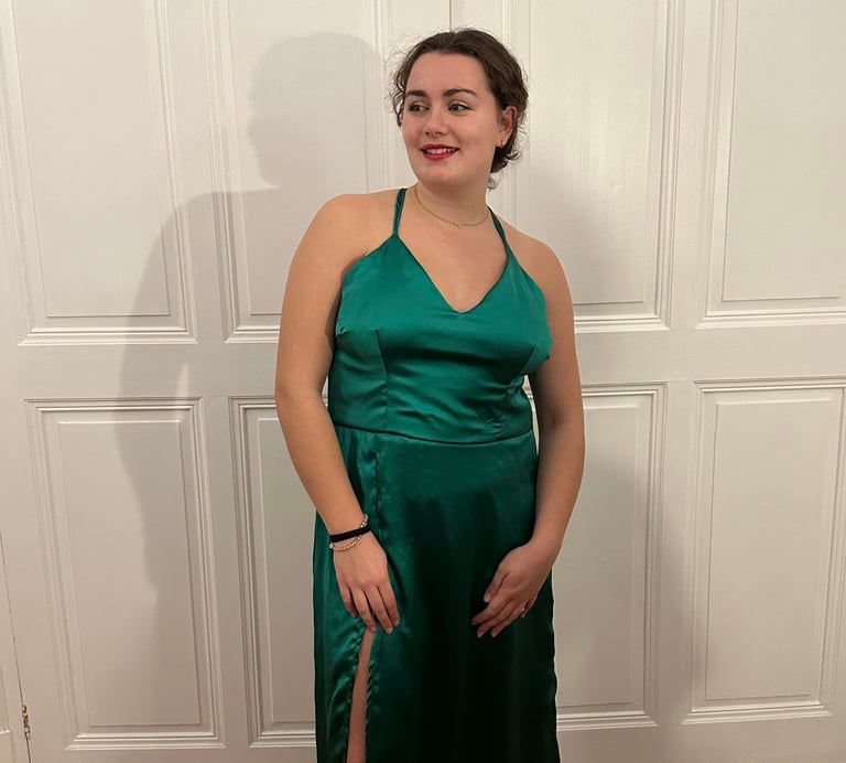 robe de cérémonie vert sapin sur-mesure