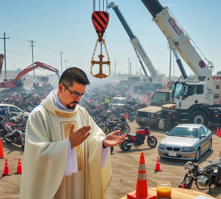 a priest in a white robe and a priest in a white robe