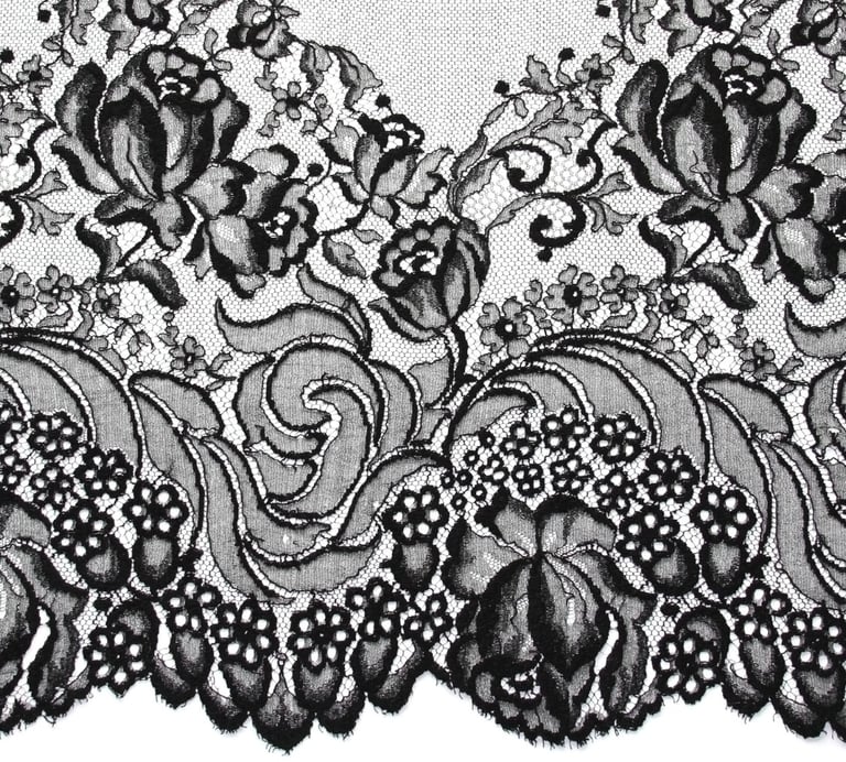 Rongzhiyue: Black lace close-up