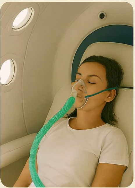 Persona hiperbárica oxigeno