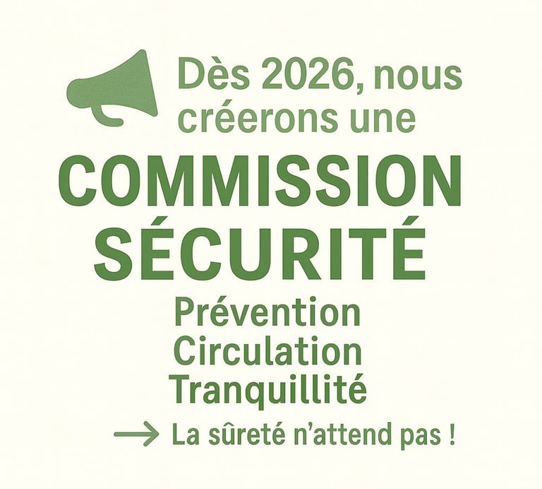 Commission sécurité car la sûreté n'attend pas