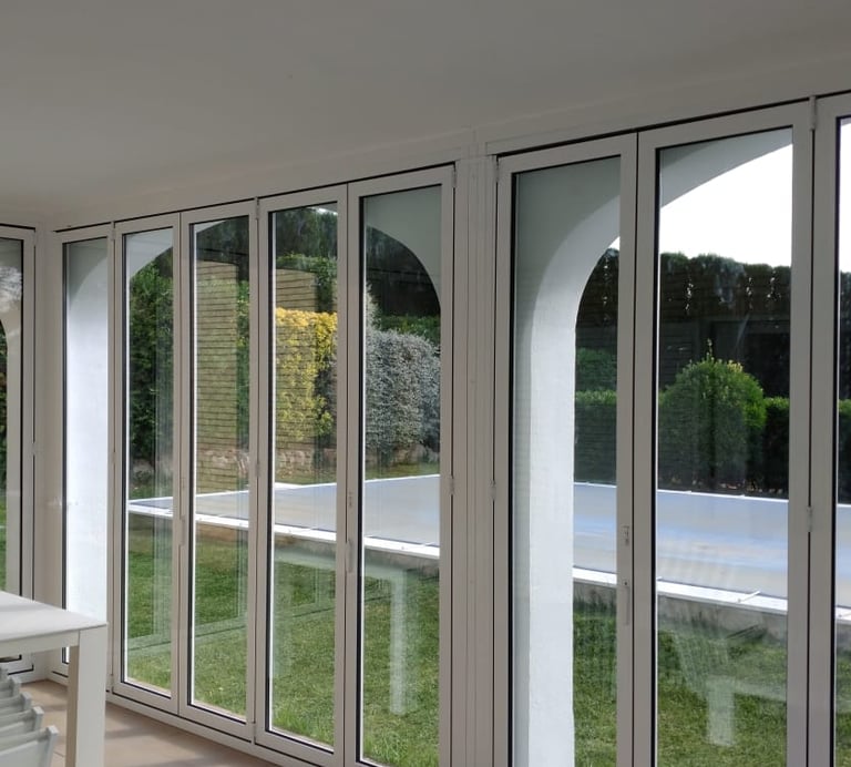 Cerramientos Plegables en porche chalet