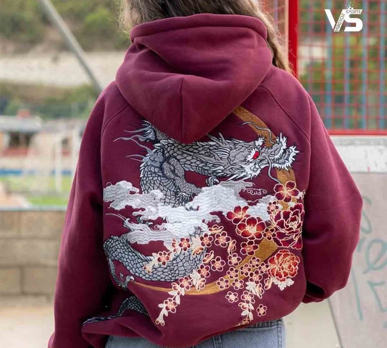 embroidered hoodie
