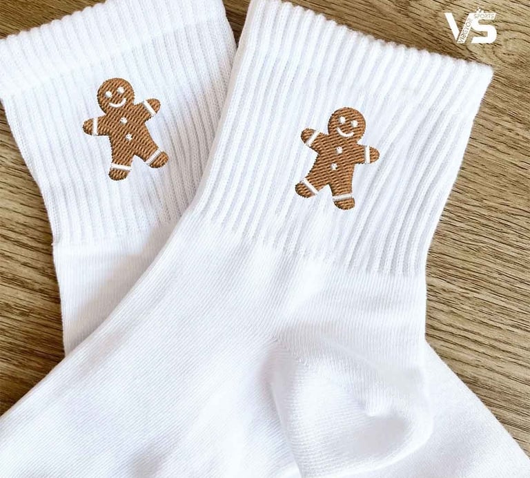 embroidered socks