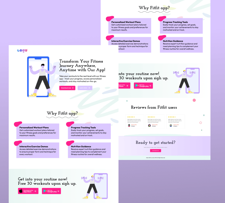 a website page with a woman's profile and a man's profile