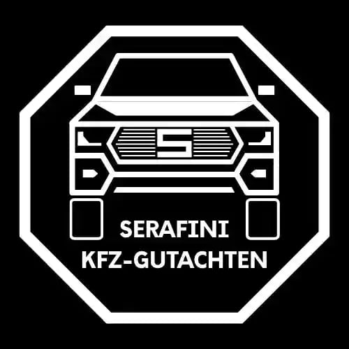 Serafini Kfz-Gutachten Logo schwarz, Fahrzeug Front-Ansicht