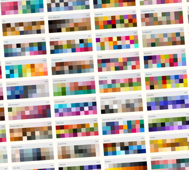 Procreate color palette packs – 100+ curated palettes