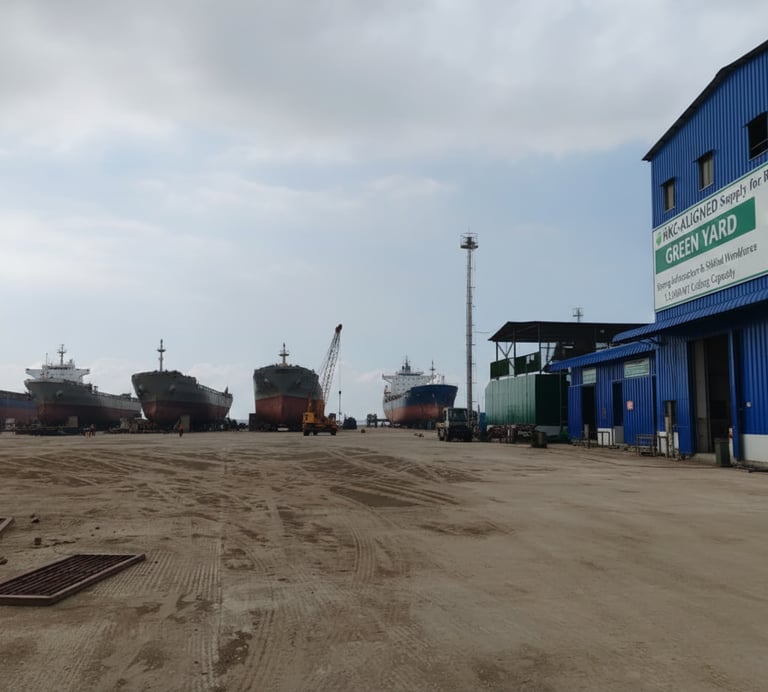 ship recycling yard, Sagarika ship Breaking Industry, Green Ship Yard