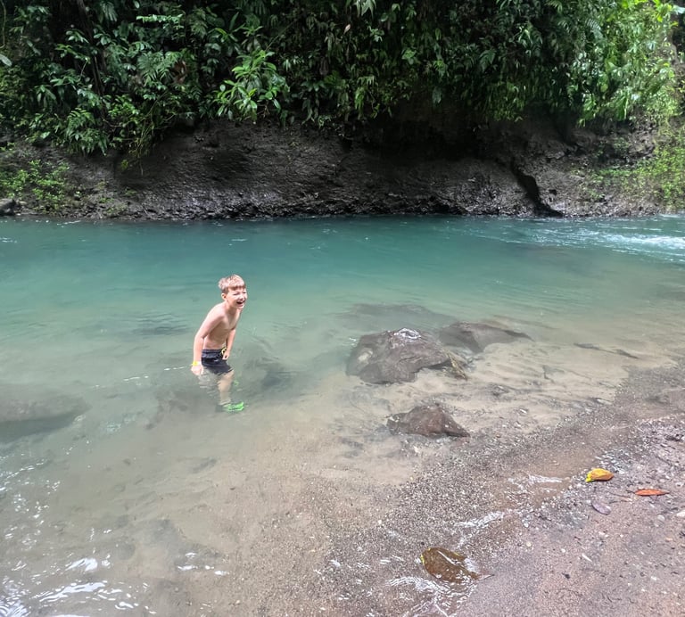 swimming La Fortuna Waterfall