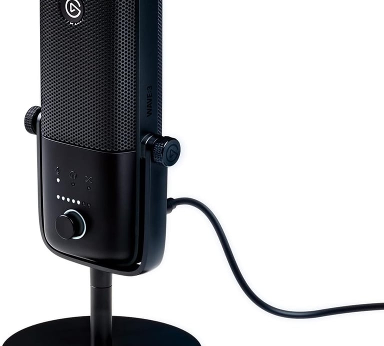 a microphone with a microphone attached to it