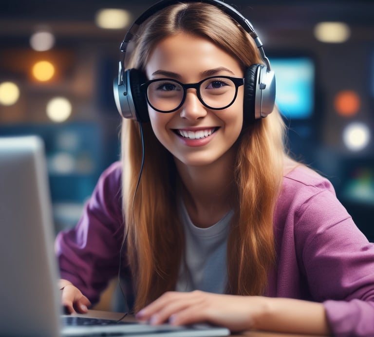 Two women sitting at a table with a laptop