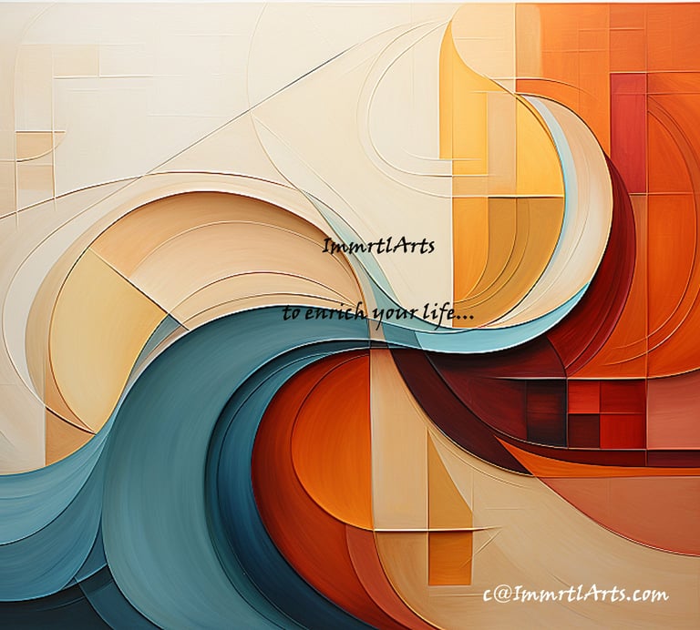 ImmrtlArts : curves#14 abstract painting