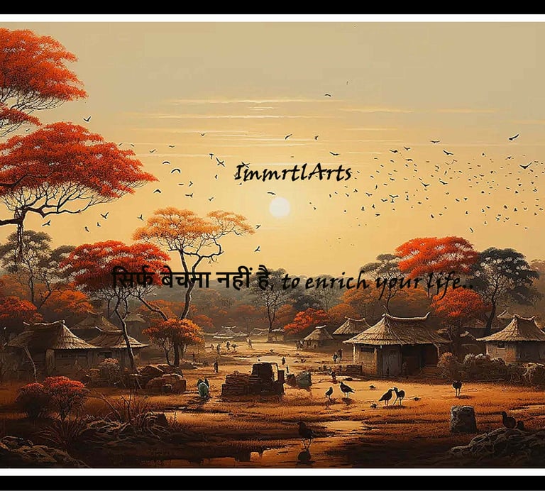 ImmrtlArts: Ancient Bliss#2 an excellent village lanscape Illustration