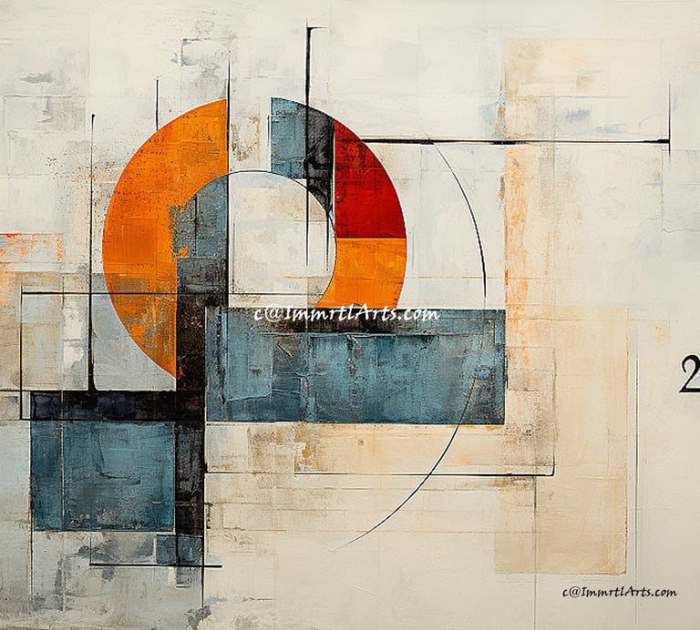 ImmrtlArts : Ethereal Geometry abstract painting