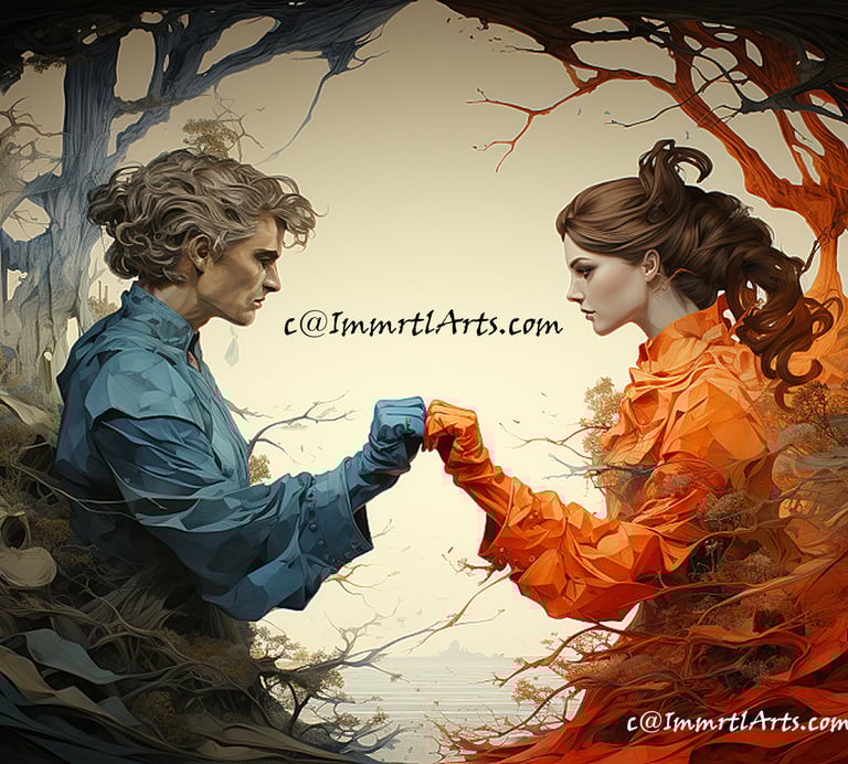 ImmrtlArts: Intricate Emotions Illustration