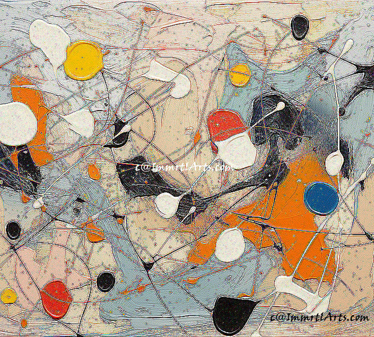 ImmrtlArts : Intricate Palette Ballet abstract painting
