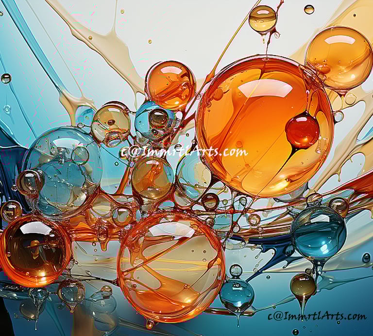 ImmrtlArts : Vivid Resin Rhapsody abstract painting