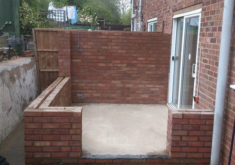 brick wall extension built in worcester