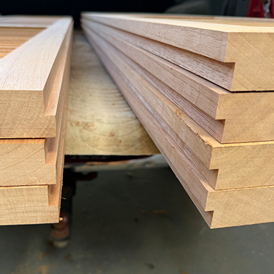 pair of shutters showing a rabbet edge