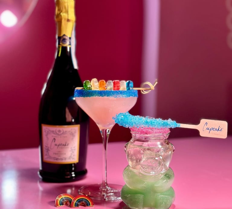 a bottle of champagne and a bottle of champagne