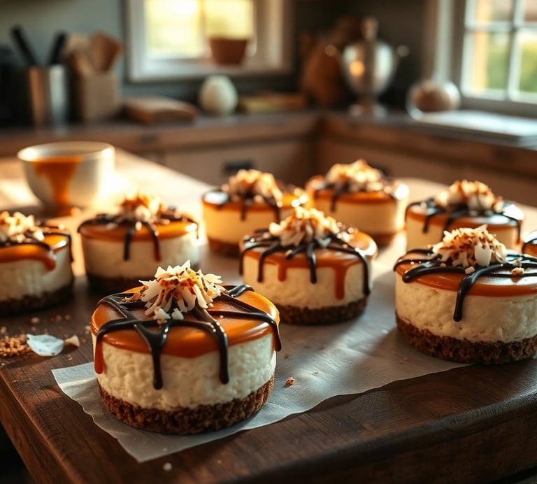 Mini Samoa Cheesecakes