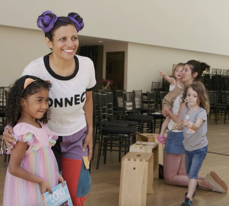 oopa and young girl at event