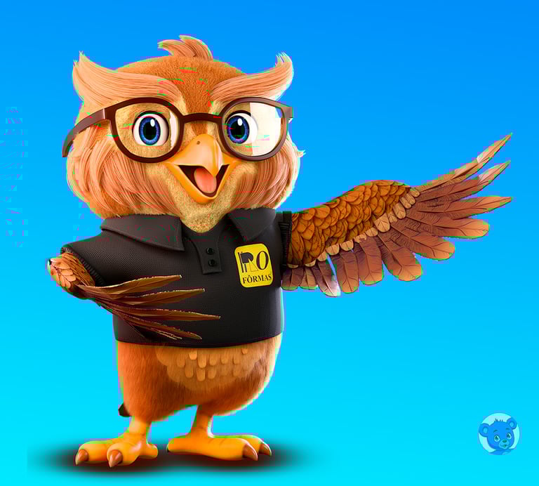 mascote 3D personagem 3D