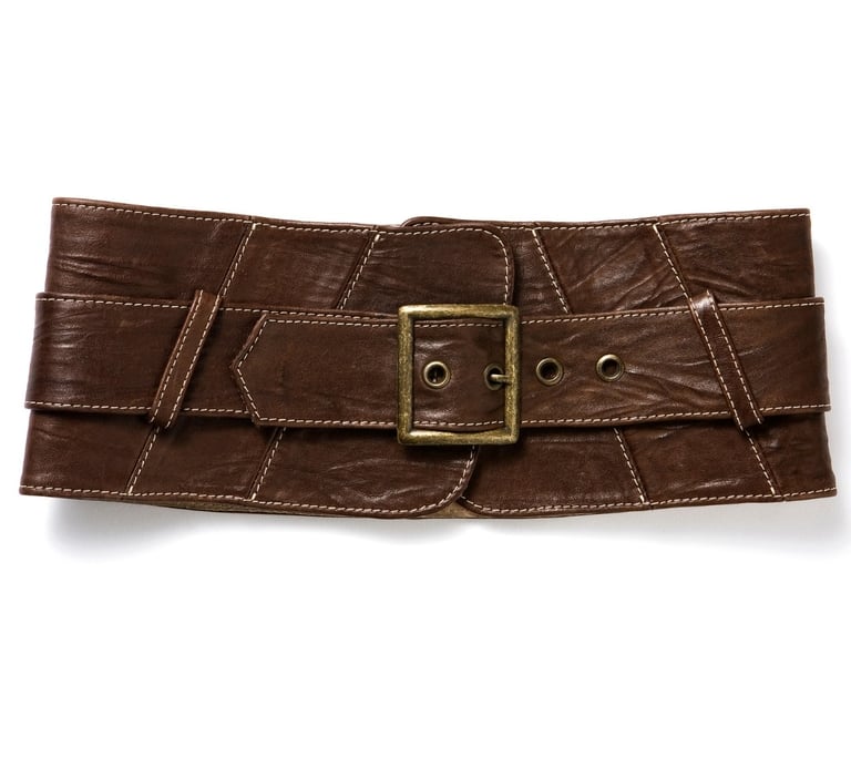 Rongzhiyue: Brown leather belt