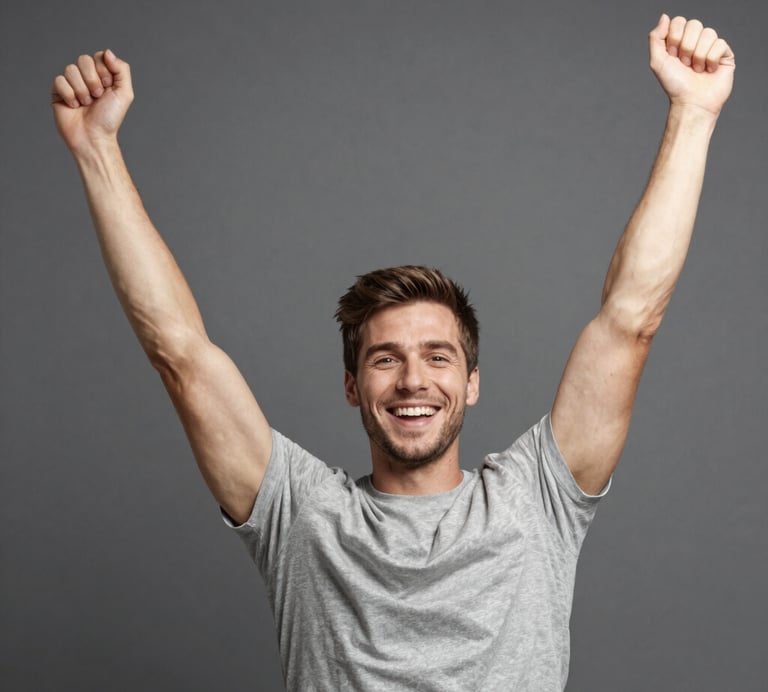 A warm, approachable portrait of the coach smiling warmly in a cozy, inviting setting.