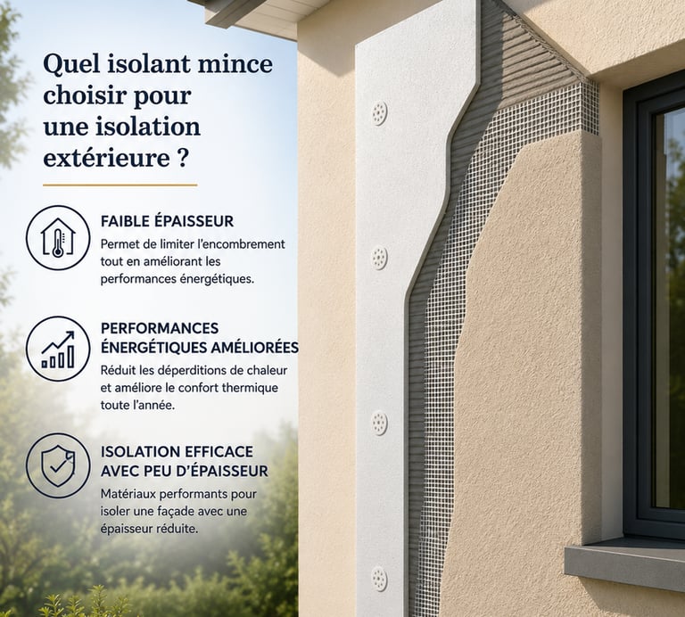 Quel isolant mince choisir pour une isolation extérieure ?